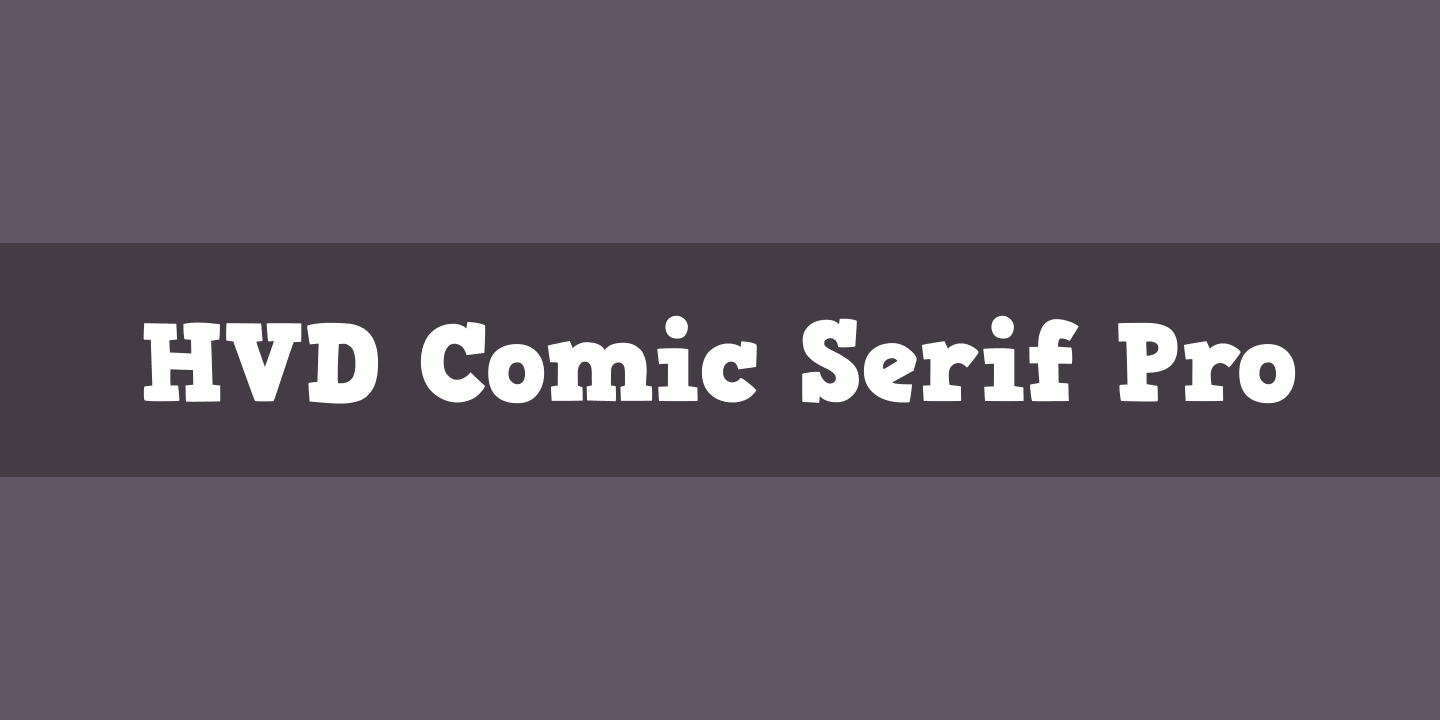 Ejemplo de fuente HVD Comic Serif Pro #1